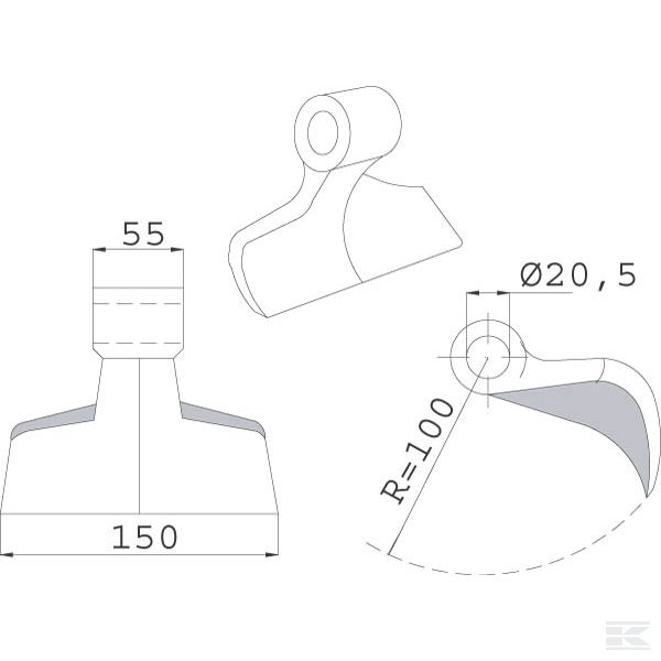 CK1170 Ножи ударные Agrimaster