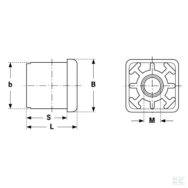 LEV3V3020M10 Упорный колпачок 30x2,0 M10