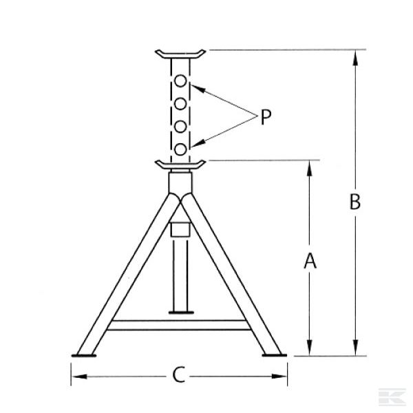 CAX12S Подставные козлы 12 т S Compac