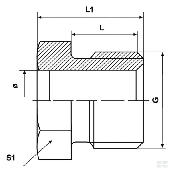 CLUWS12L Накидка винт конус 60°