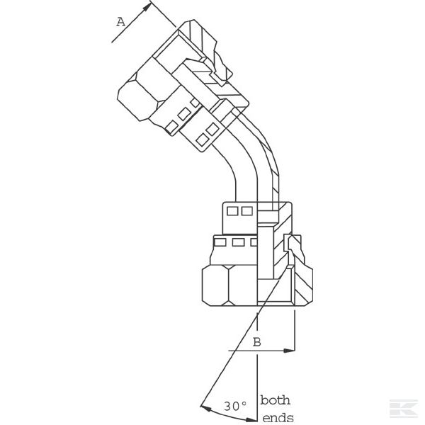 FF4508B Колено внутр.р 1/2 BSP 45°