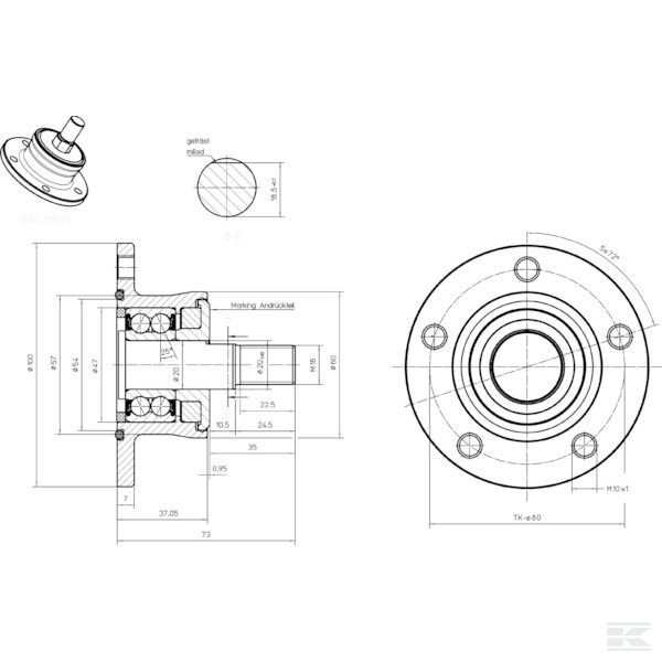 AHU20100A01 Ступица NSK