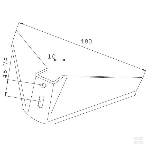 CP4800 Лапа стрельчатая 480x10mm