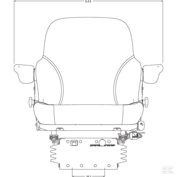 AS3030D Сиденье с пневмат. подвеской