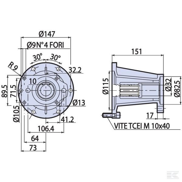 AR1569 К. кр. н. 1 3/8"-OMP/OMR 32 мм