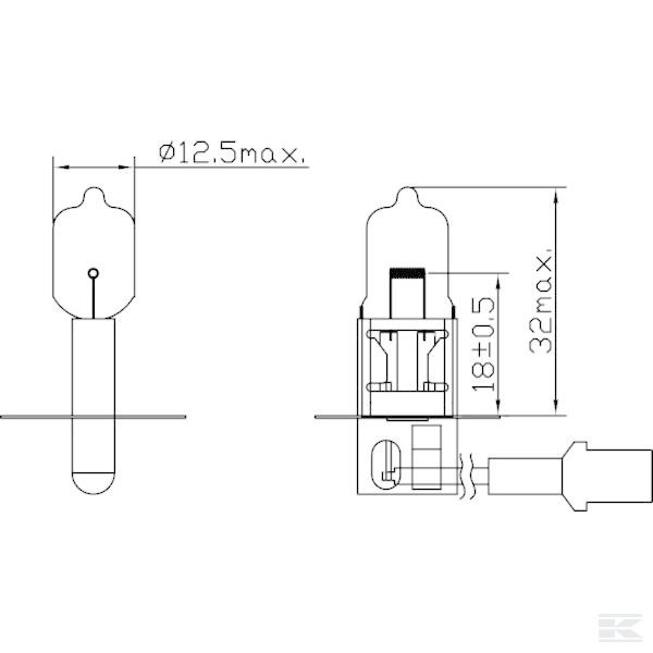 B2417 +Bulb 24V 70W H3