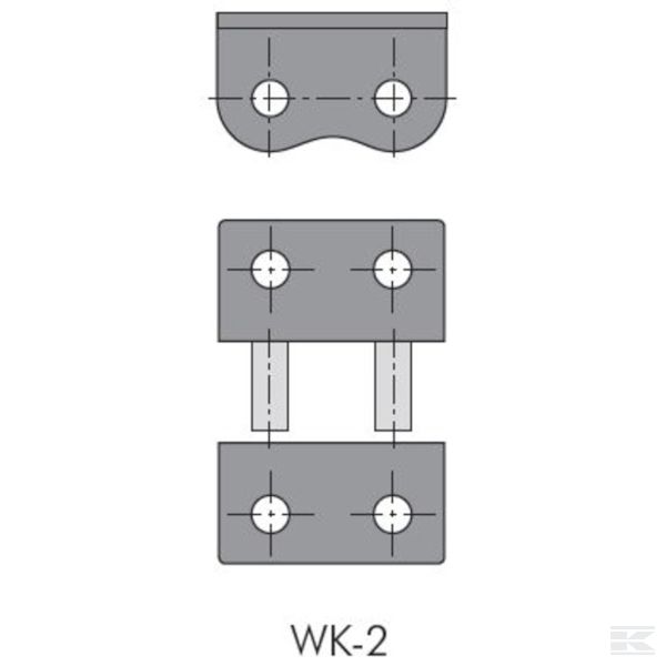 RS08B1SWK2 Соединит. звено с кромкой WK-2