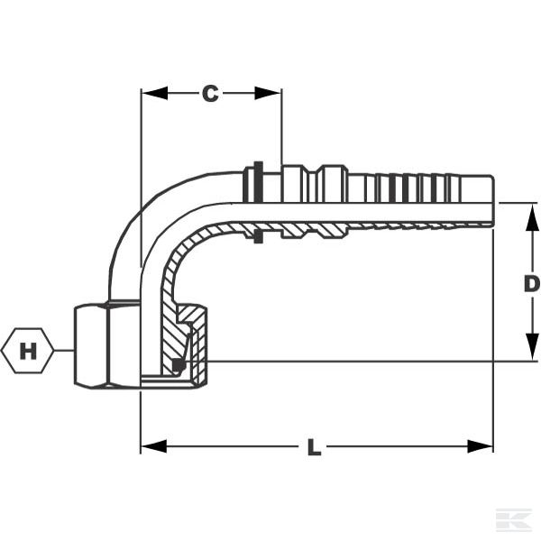 DKOSH163090 Пресс-фитинг M30