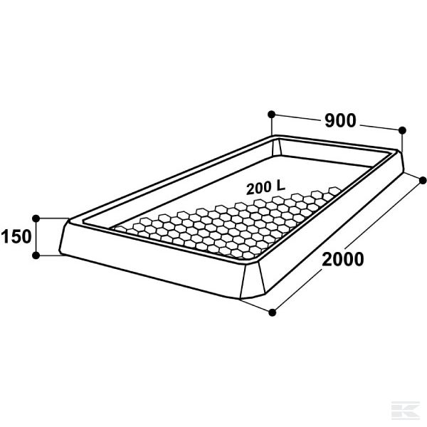SU1600160 Ванна для дезинфекции, мод. KB200