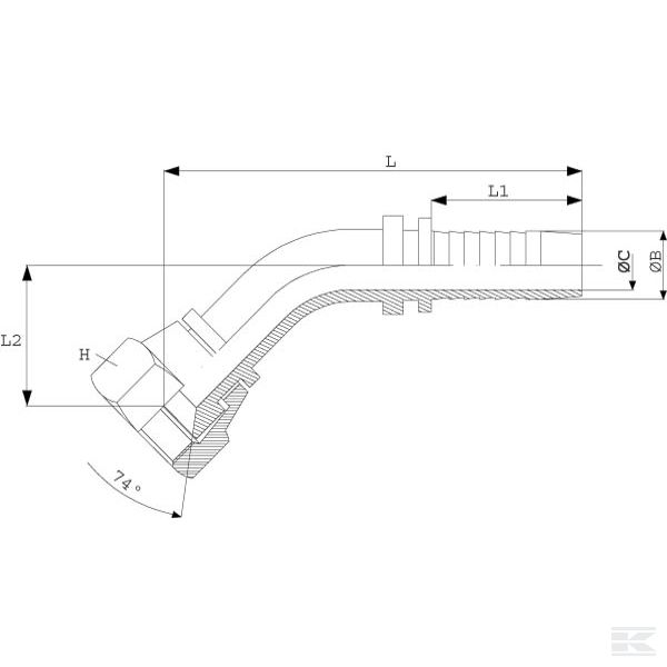 PA161445RVS Прессовый фитинг 7/8 UNF V4A