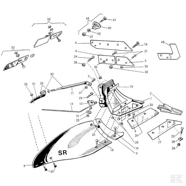 41658060090 Опора седл., п. SR, SRA Överum