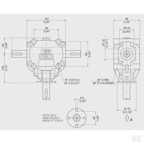 S1018053G122 +Gearbox i=1 1,9