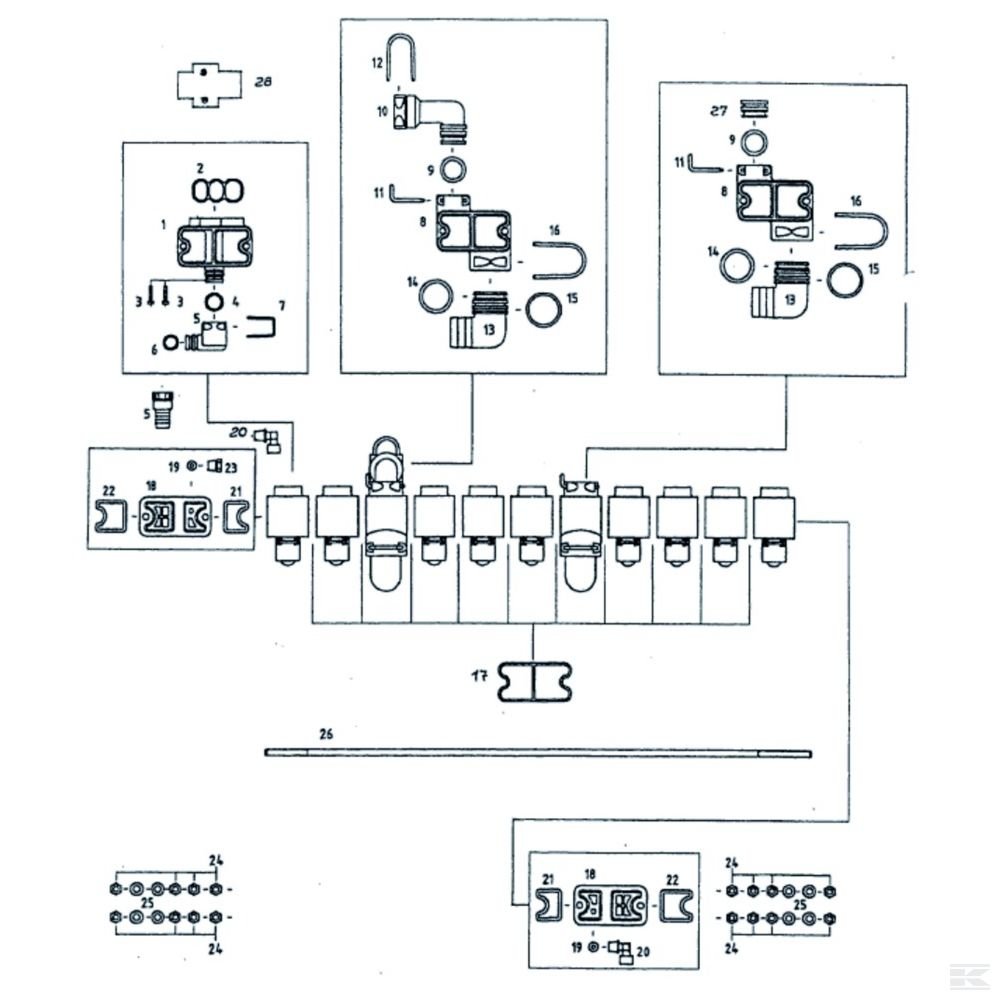RG00047098 Отворотный наконечник 90° в сборе