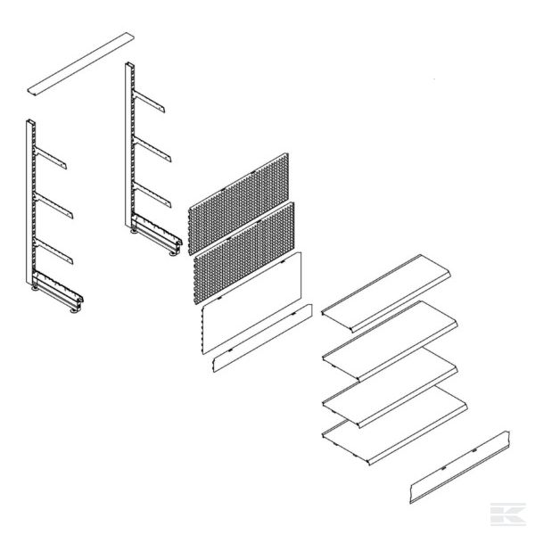 RACK1404SA Низк.ст.,д., ст.мод. с 4 отд.