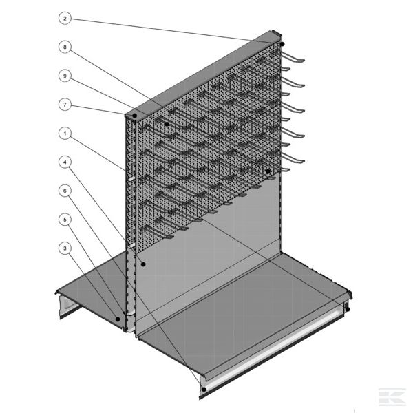 RACK1402DB Низк. ст., д., расш. с крючком
