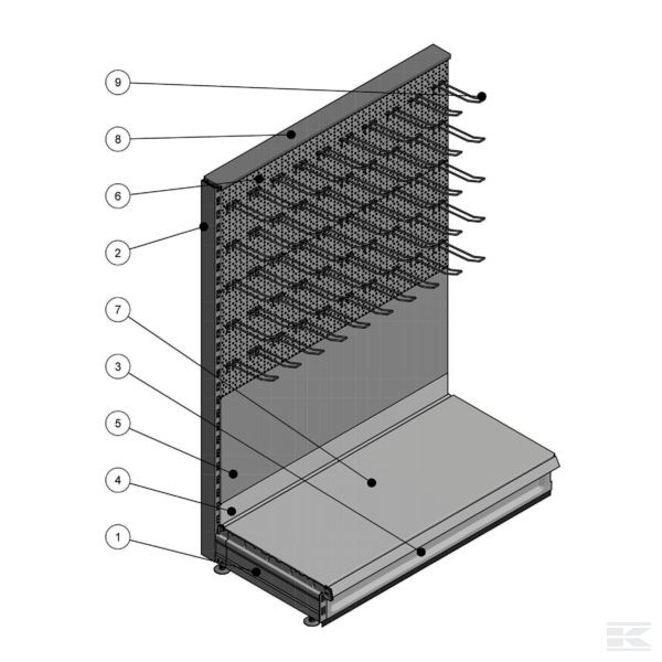 RACK1401SB Низк. ст., д., расш. с крючком