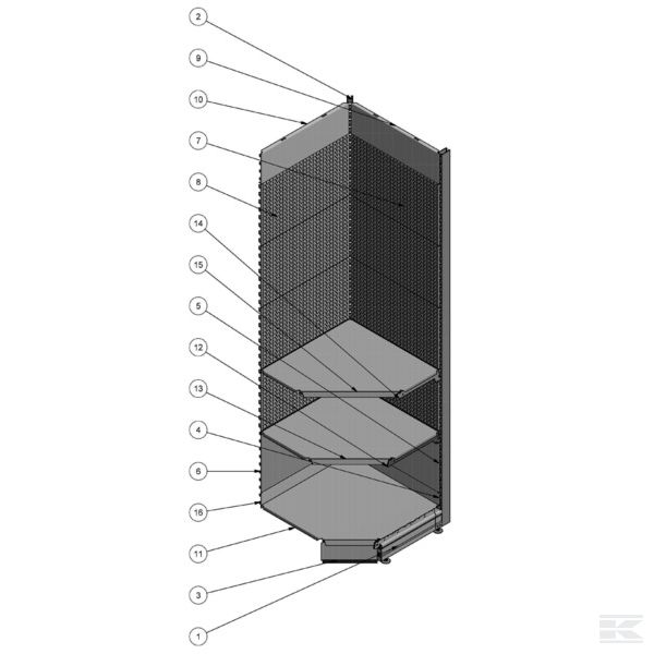 RACK2404CB Угл. стел. расшир. 4 отд