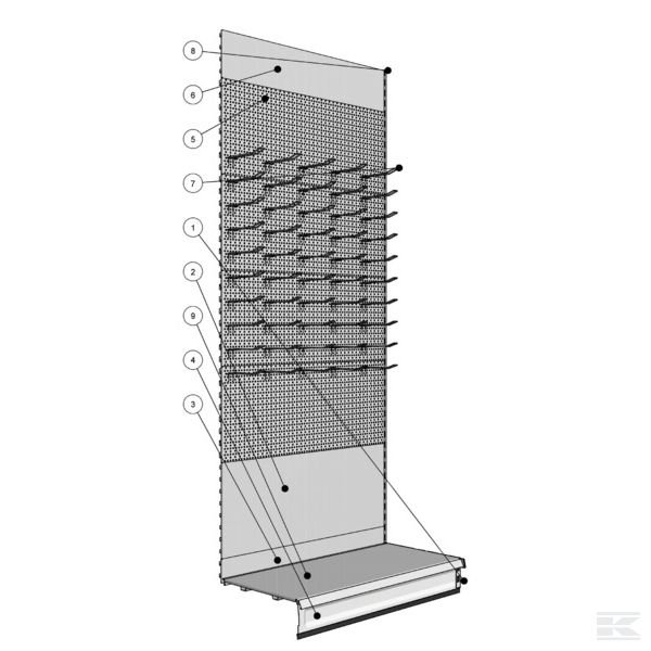 RACK2401SB Выс. ст., расш.мод. с крюч.