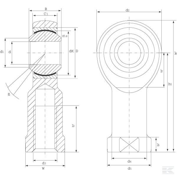 GIKL30PB Головка тяги