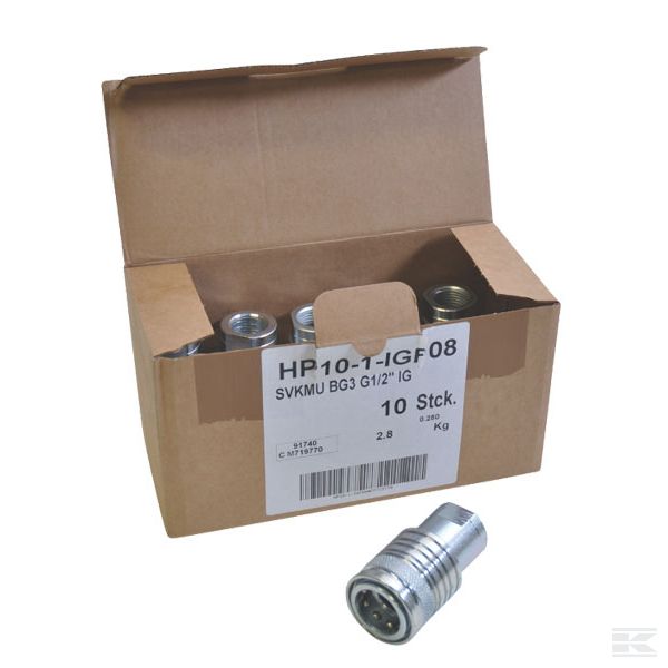 SKPF12C08P010 Соединительная муфта 1/2 - 1/2" BSP 10 шт.