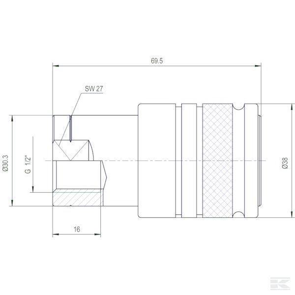 SKPF12C08N Муфта соединительная IG 1/2"