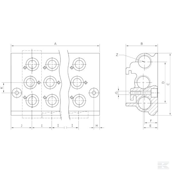 PVBP184 Опорная плита 1/8" 4-ая