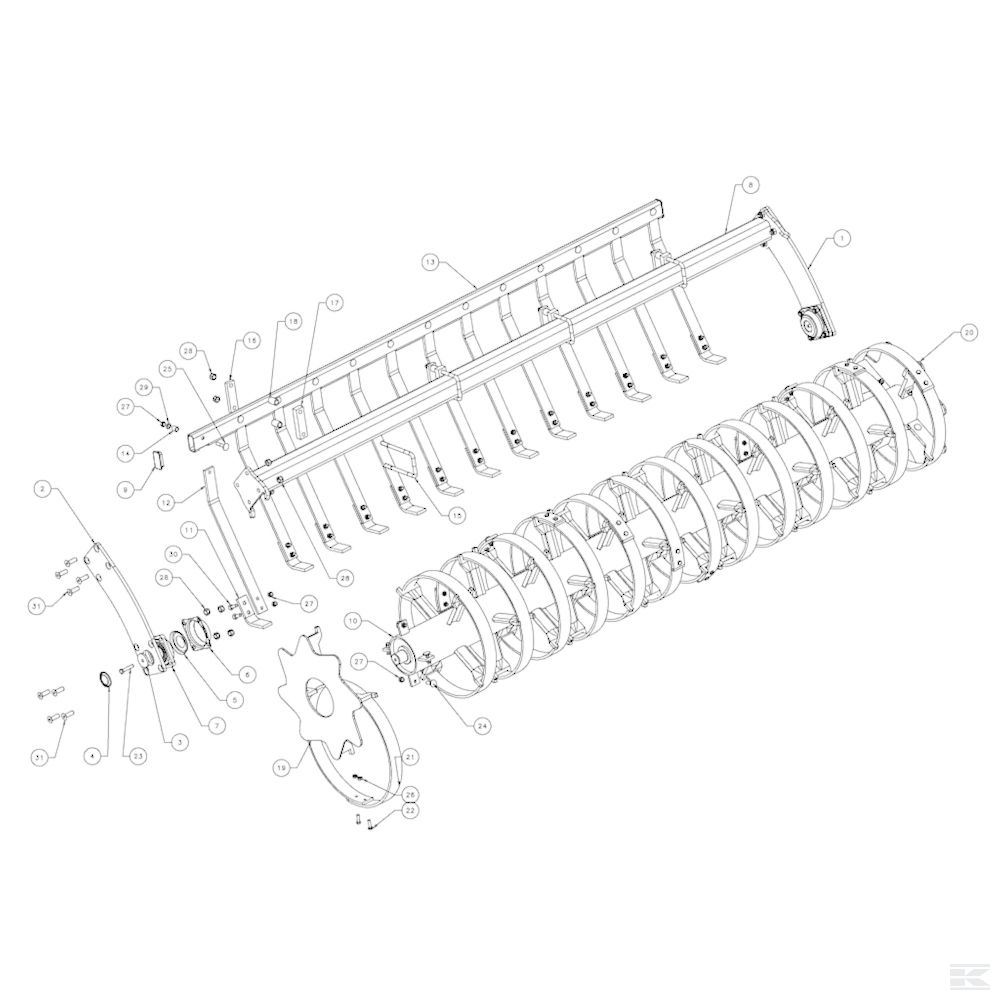 RF23601 Винт с потайной головкой 16x50