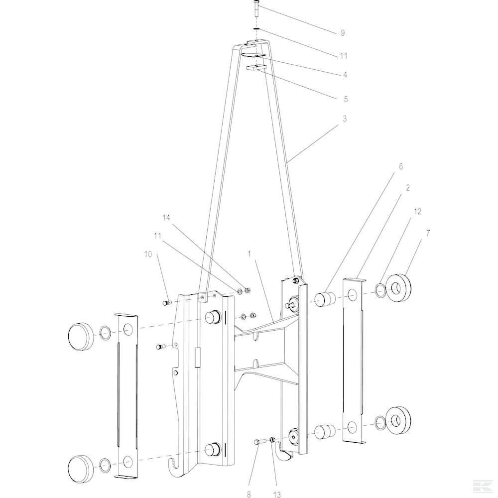 60750 Опорный ролик Trioliet