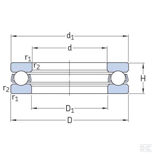 51309SKF Радиальн. шарикоп. (аксиальн.)