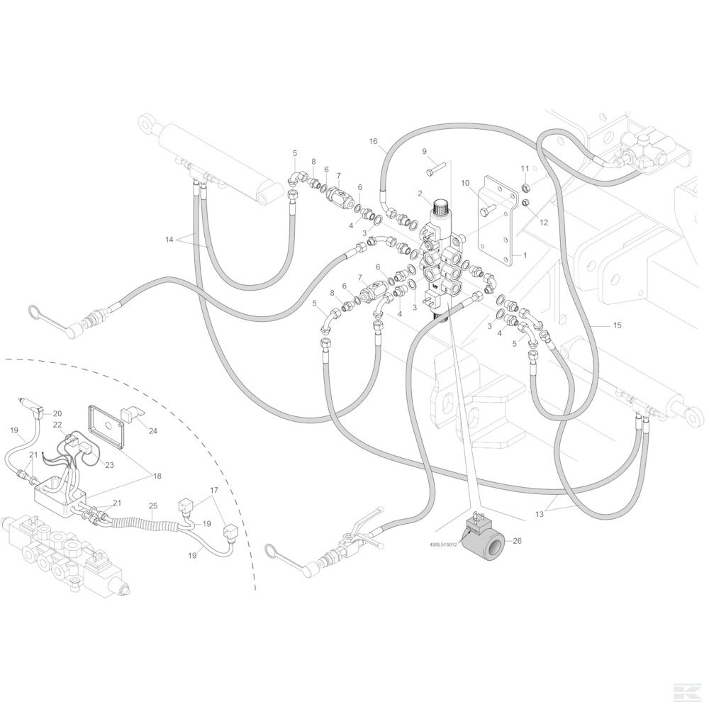 G23440517R Шланг 1/4" L=2000