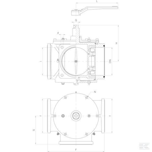 ARZO0024150000 +Three way valve 6"