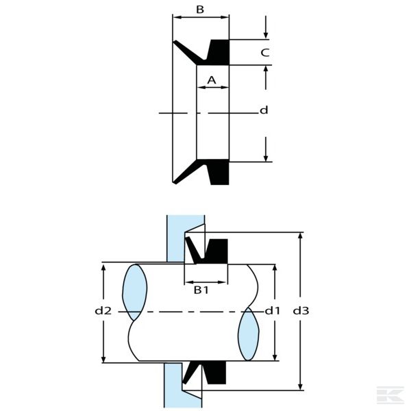 VR10AVP001 Клин. уплотнение Ø 10мм Viton