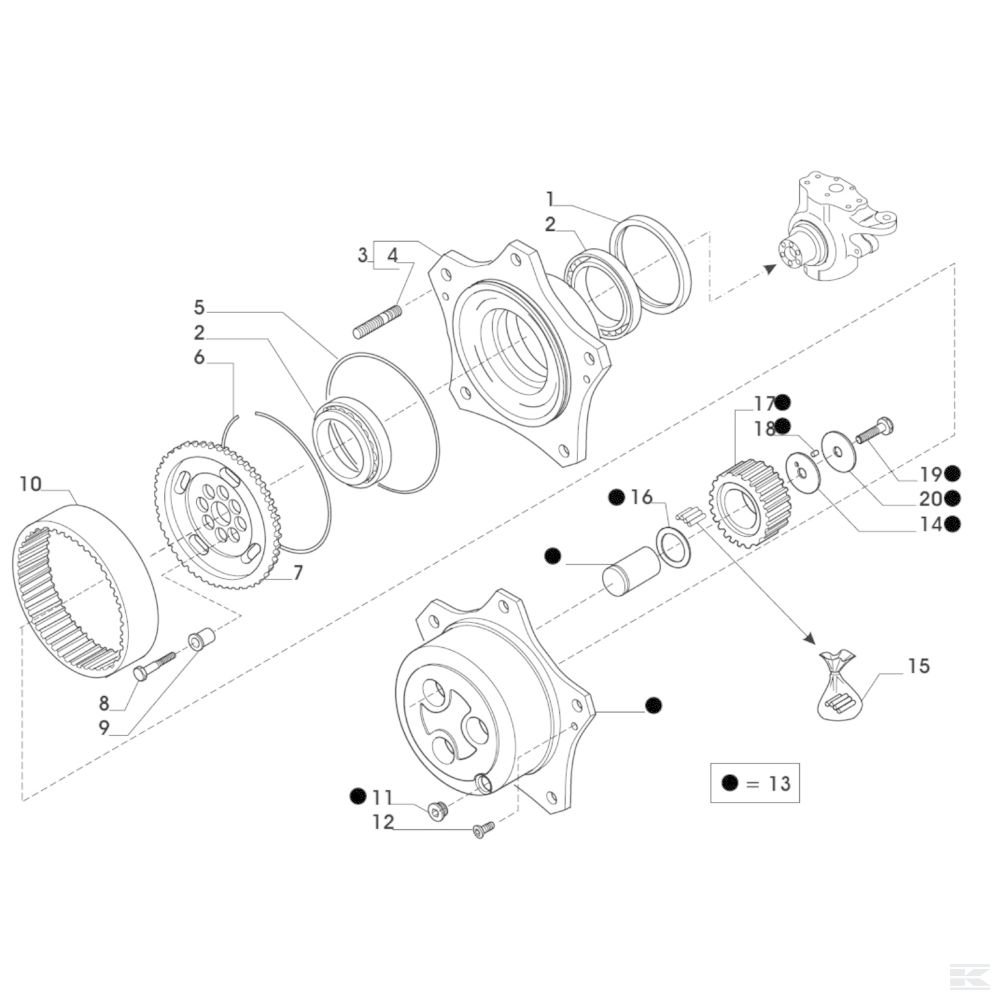 CI125162 Планетарная шестерня Z=31