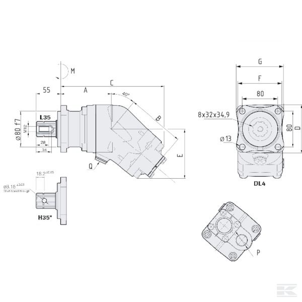 SCP012LNDL4L35S0 +Piston Pump 12cc - L