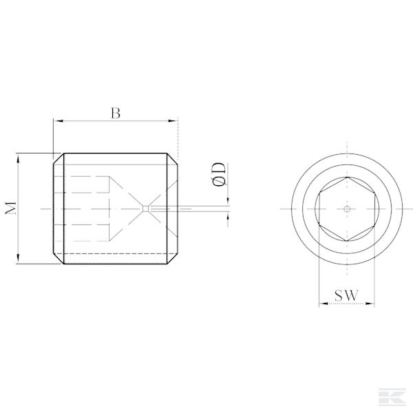 SSM5506 Дроссельный винт   M6  Ø 0,4 Сталь