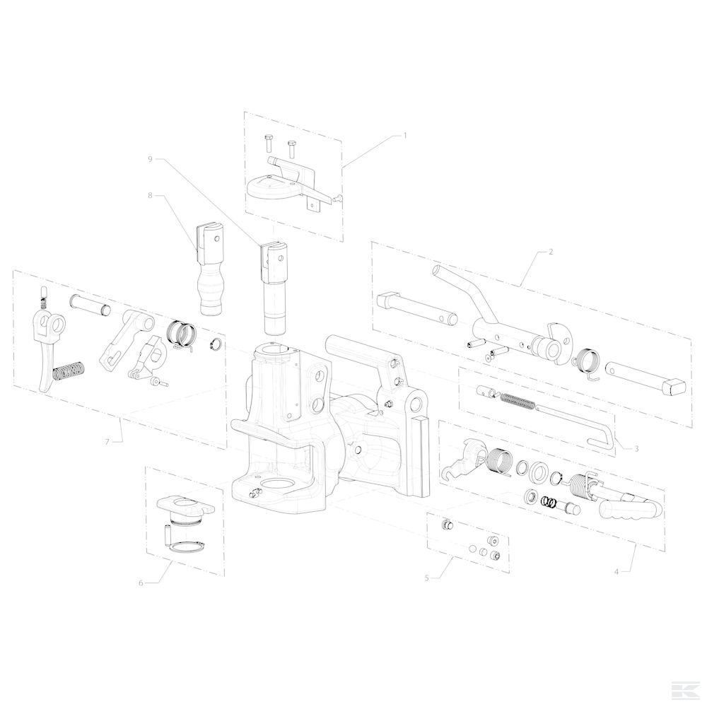 HS1550KUDE12 Ручка сцепления в сборе