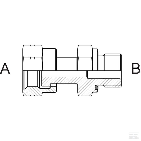 FMOB2720 Резьбовое соединение ORFS 1 11/16U-1"1/4BSP