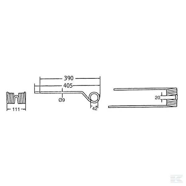 VGPZ340E Пружинные зубья пр. орг. PZ