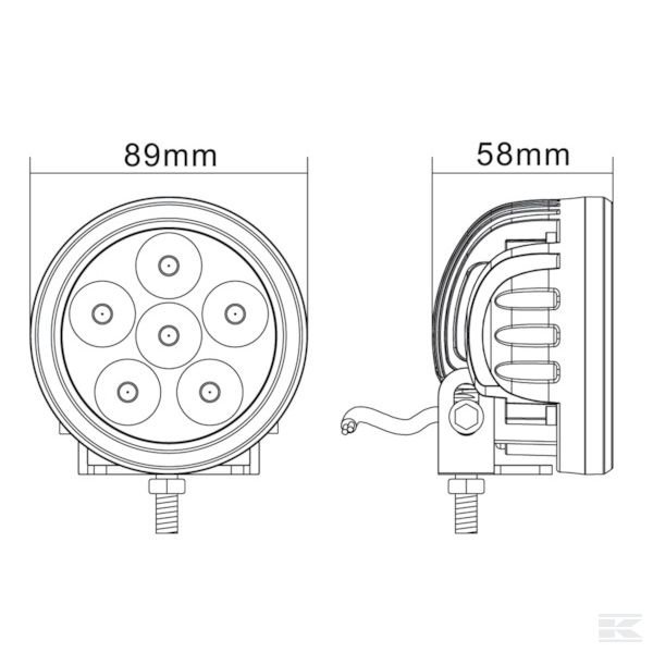 LA49189080 Кругл. СД раб.лампа с зал.св. LED