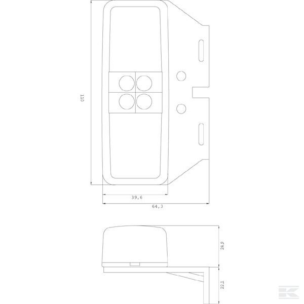 LA1491R24V Габаритный фонарь 24V LED