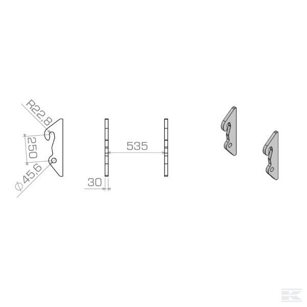 LBAJCB25030S Адаптер для ковша