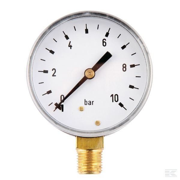 MA6310L04ST Манометр O63 0-10бар ¼" ниж.