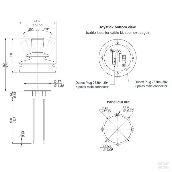 MDN231JOYSTICK Электрический Пропорциональная