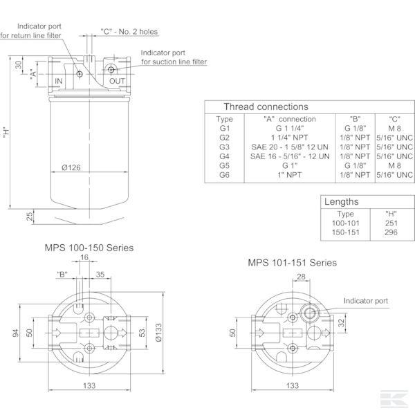 MPS9100SG1 Корпус фильтра