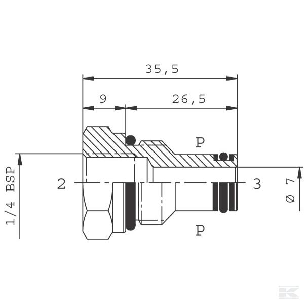 MPPPSAE82T Пробка SAE 8-2 с доп. T