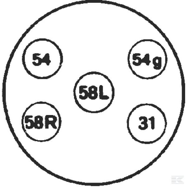 8JB001940001 Розетка 5-контактная конструкция