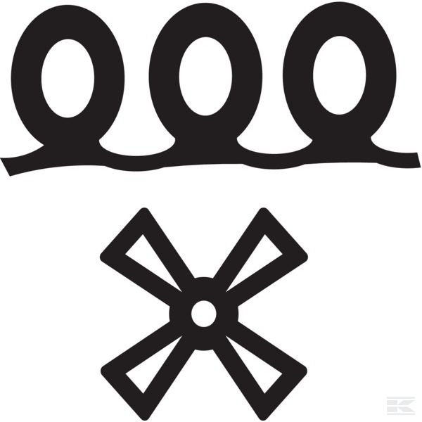 9XT713630221 Знак вентилятора нагревательного