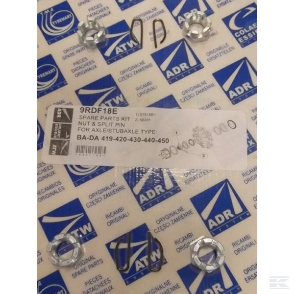 9RDF18E Комплект гаек оси 18x1,5