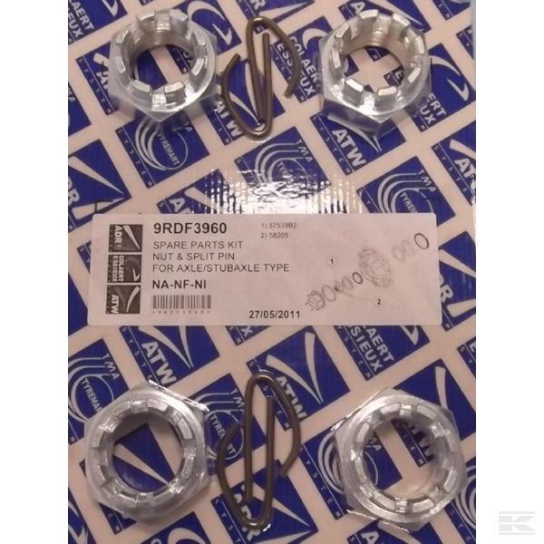 9RDF3960 Комплект гаек оси 39x1,5