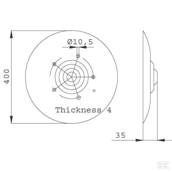 961301 Диск сошника 400x4 мм